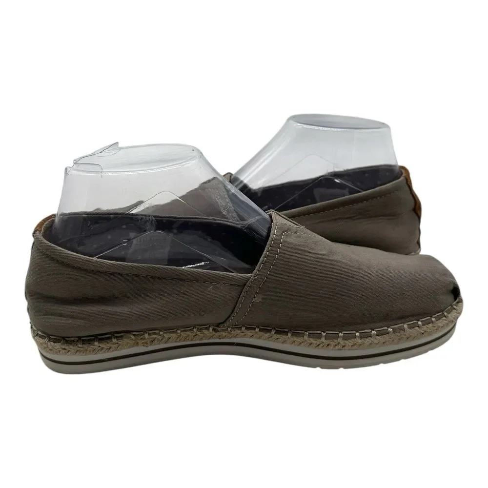 Skechers Bobs Breeze Shoes Womens Size 8.5 Taupe Canvas Slip On 32719 Espadrille